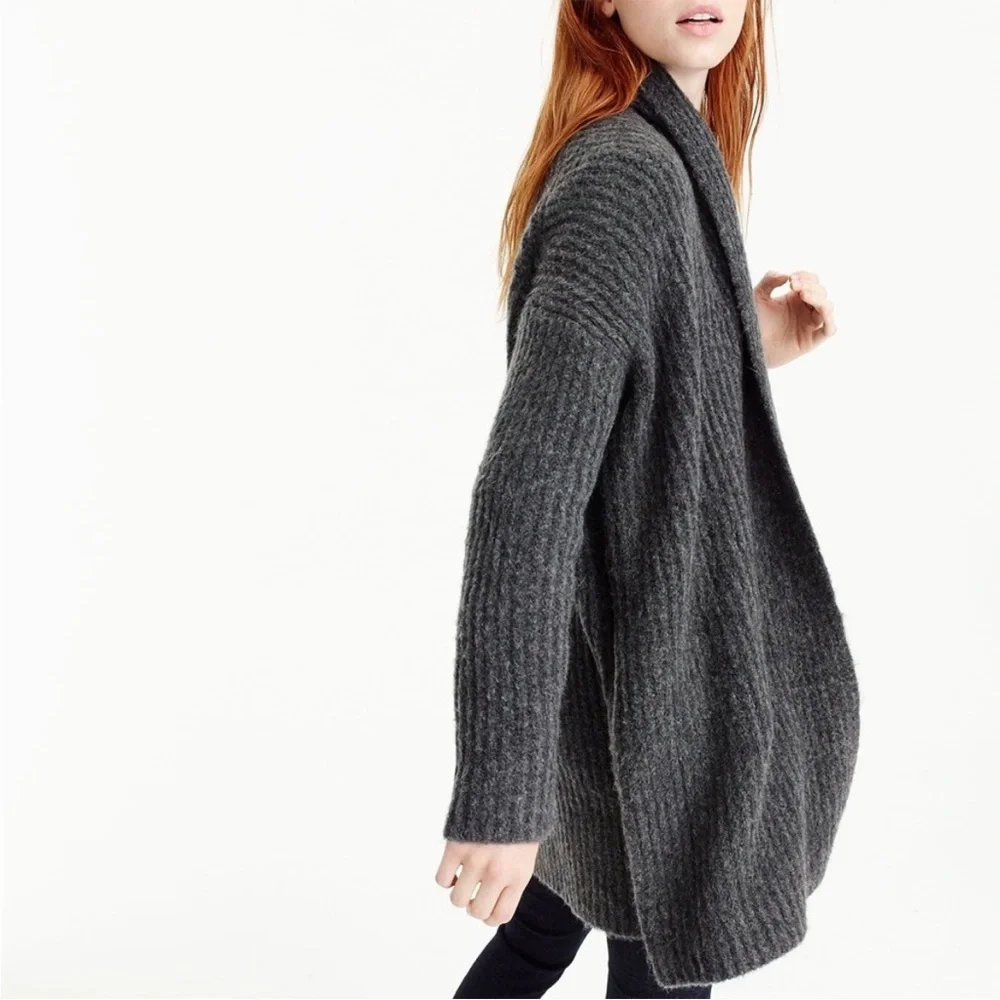 J.Crew Ribbed shawl cardigan